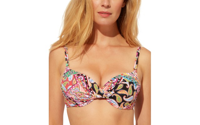 Bleu by Rod Beattie Over the Shoulder Underwire Bikini Top, Pink, 10