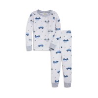 Bloomie’s Boys’ Vehicles Pajama Set, White, 9-12