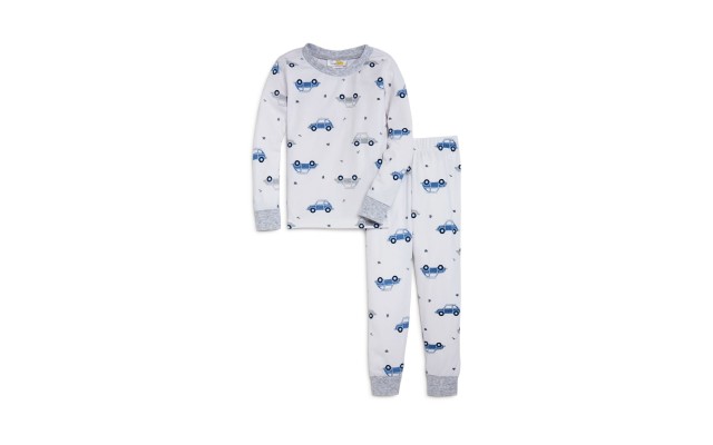  Vehicles Pajama Set, White, 9-12