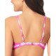  Juniors’ Cinch-Front Bralette High Tide Bikini Top, Pink, D