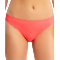 California Waves Juniors’ Ribbed Hipster Bikini Bottoms, X-Large, Orange