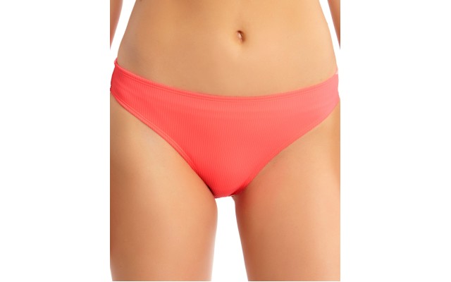  Juniors’ Ribbed Hipster Bikini Bottoms, X-Large, Orange