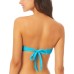  Juniors’ Solid Textured Peek-a-Boo Bikini Top Women’s Swimsuit, Turquoise, Large