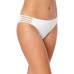  Juniors’ Strappy Hipster Bikini Bottoms,White, Medium