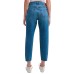  Jeans High-Rise Mom-Fit Cotton Ankle Jeans, 25, Blue