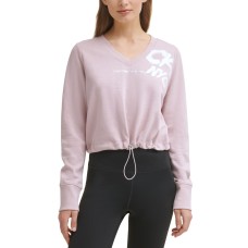 Calvin Klein Performance Women’s Cinched Logo Sweatshirt, Pink, Large