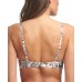  Printed Underwire Bikini Top, X-Small, Beige