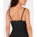  Ruched Tankini Top, Medium, Black