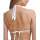  Slider Halter String Bikini Top, Medium, White