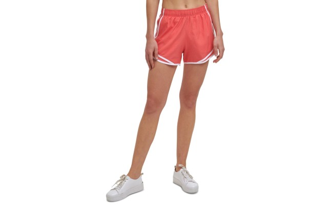  Womens Performance Perforated Shorts, Medium, Red