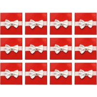 Card Boxes Holders with White Satin Ribbon (Set of 12)