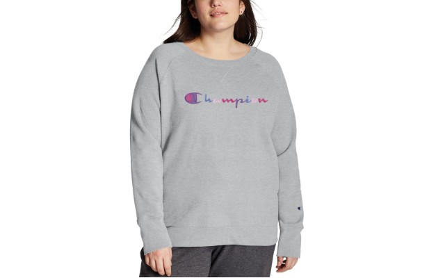  Women’s Plus Size Logo Sweatshirt, Gray, 2X
