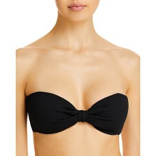 Charlie Holiday Hula Bandeau Bikini Top, Black, XS