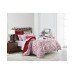  Damask Designs Garden Manor Cotton 300-Thread Count 3-Pc. Full/Queen Duvet Cover Set, Red