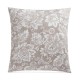  Jacobean Cotton 300-Thread Count European Sham Pillow, Gray, 26 x 26