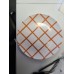 Check Melamine 10″ Plate Orange, Set Of 4