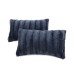  Faux Fur 12 X 20 Throw Pillow, Navy