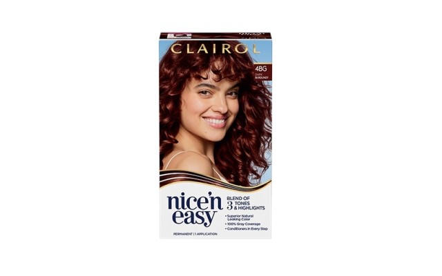  Nice’n Easy Permanent Hair Color Creme, 4BG Dark Burgundy, Hair Dye, 1 Application