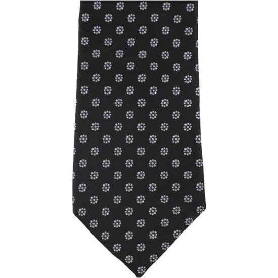  Men’s Sterling Classic Floral Silk Tie (Black)