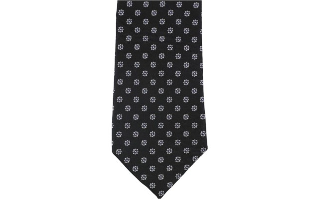  Men’s Sterling Classic Floral Silk Tie (Black)