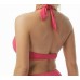  Contours Cameo Underwire Halter Bikini Top Women's Swimsuit, Red, 36 D