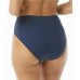  Contours High-Waist Bikini Bottoms, X-Large, Navy
