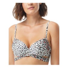 Coco Reef Leopard-Print Underwire Bikini Top Women’s Swimsuit, Multi, 32C/34C