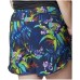  Womens Plus Size Bogata Bay Printed Stretch Shorts, Navy, 3X