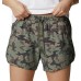  Women’s Plus Size Bogata Bay Printed Stretch Shorts, Green, 2X