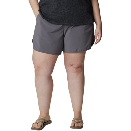  Women’s Plus Size Bogata Bay Stretch Shorts, Grey, 3X