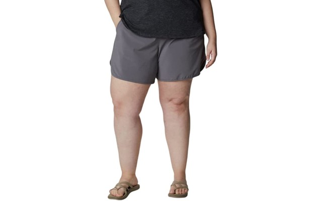 Women’s Plus Size Bogata Bay Stretch Shorts, Grey, 3X