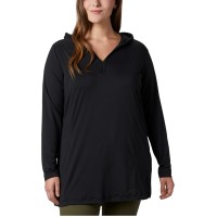 Columbia Women’s Plus Size Chill River Hooded Tunic, Black, 1X