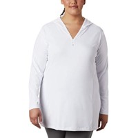 Columbia Women’s Plus Size Chill River Hooded Tunic, White, 1X