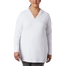 Columbia Women’s Plus Size Chill River Hooded Tunic, White, 1X