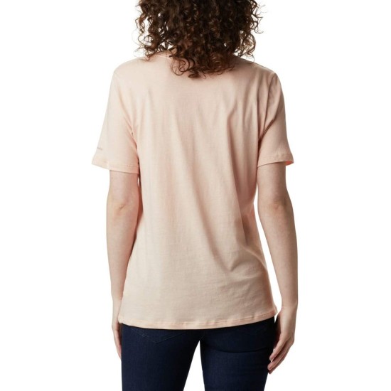  Women’s Plus Size Relaxed V-Neck T-Shirt ,Orange,2X