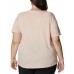  Women’s Plus Size Relaxed V-Neck T-Shirt, Orange, 3X