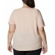  Women’s Plus Size Relaxed V-Neck T-Shirt, Orange, 3X