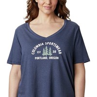 Columbia Women’s Plus-Size Mount Rose Relaxed Tee Shirt, Navy, 1X