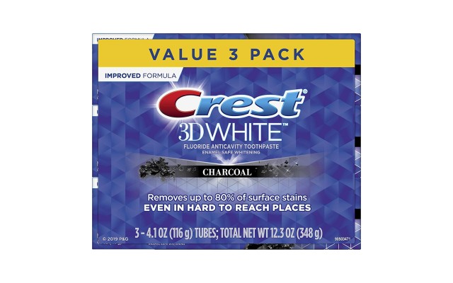  3D White Arctic Fresh & Charcoal Whitening Toothpaste, 4.1 oz, Pack of 3, Charcoal, 3 Pack
