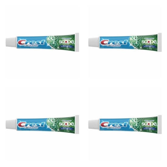  Complete Whitening + Scope Mint Outlast 7.3 Oz Toothpaste Wholesale Bulk Health & Beauty Toothpaste Plate, 4-Pack