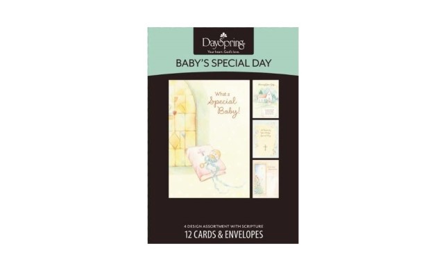 DaySpring Boxed Occasion Cards Baby’s Special Day Baptism 12 Cards & Envelopes