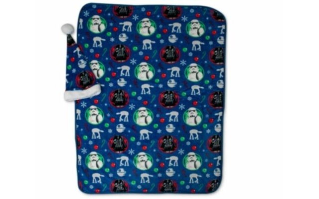  2-Pc. Travel Blanket & Santa Hat Set, Multi, 70X52