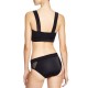  Mesh Effect Mesh Splice Bikini Top (Black) Women's Swimwear, Black, X-Small