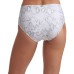  Printed Seamed High-Waist Bikini Bottoms, X-Large, Grey