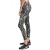  Sport Pixel Palm Print High Waist Leggings, Black, Medium