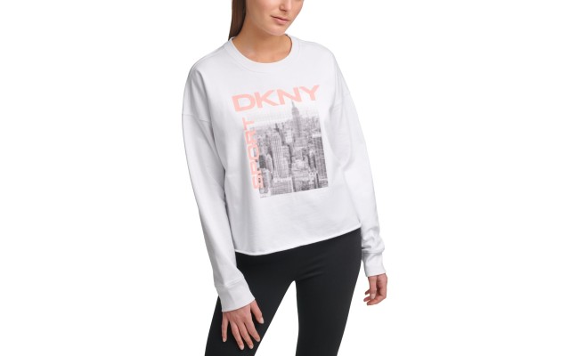  Sport Women’s City Skyline Graphic Sweatshirt, White, Small
