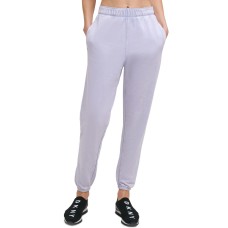 DKNY Sport Women’s Cotton Jogger Pants, Lilac, Large