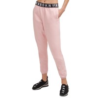 DKNY Sport Women’s Cotton Jogger Pants, Pink, Large