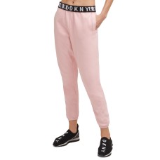 DKNY Sport Women’s Cotton Jogger Pants, Pink, Large