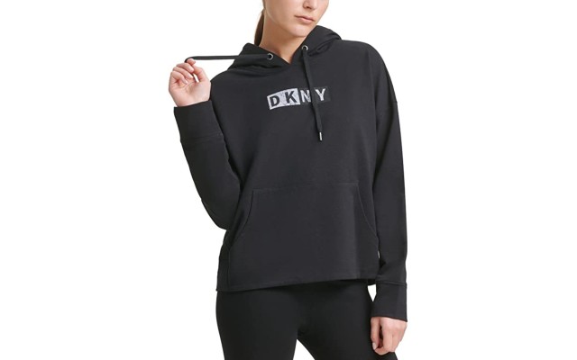  Sport Women’s Logo Hooded Cotton Sweatshirt, Black, X-Large
